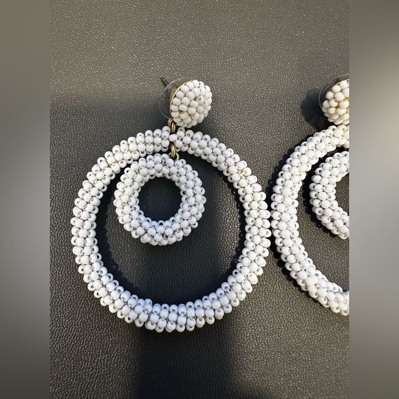 J Crew Factory Boho Beaded Statement Earrings - Picture 7 of 8